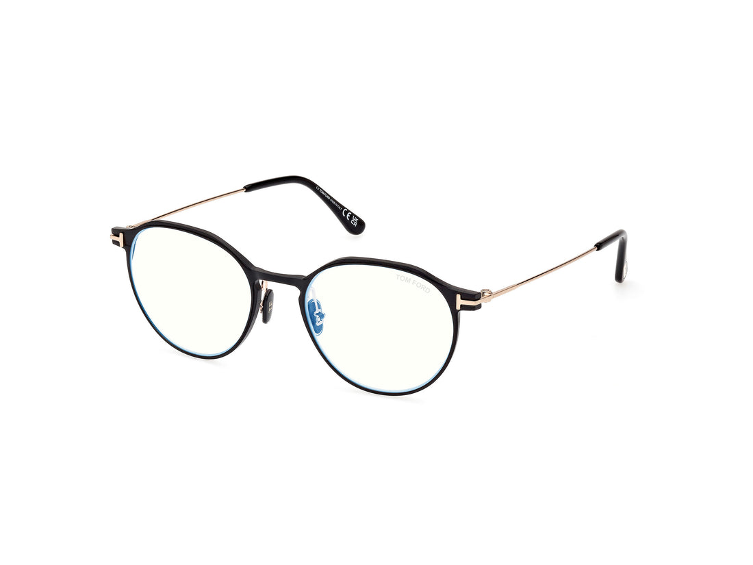 Occhiali da vista tom ford ft5866-b 002 negro round masculino taglia 52mm - Vista principale