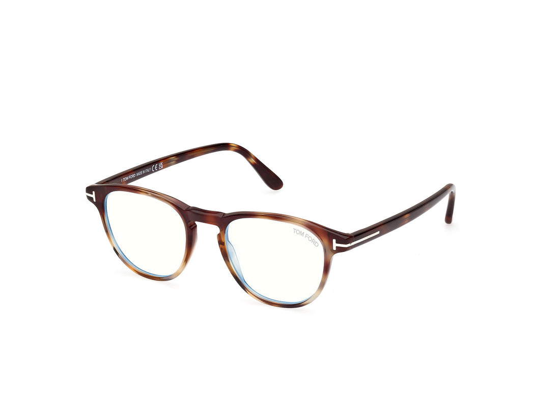 Óculos graduados tom ford ft5899-b 055 havana round masculino tamanho 48mm - Vista principal
