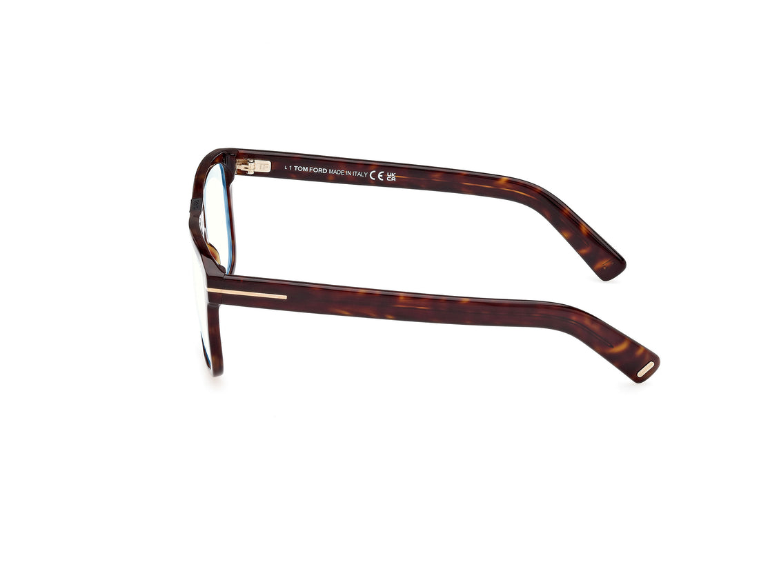 Óculos graduados tom ford ft5902-b 052 havana square masculino tamanho 54mm - Vista de detalhe