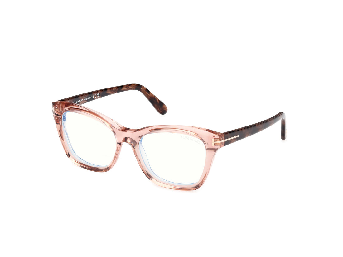 Óculos graduados tom ford ft5909-b 072 rosa cat eye femenino tamanho 53mm - Vista principal