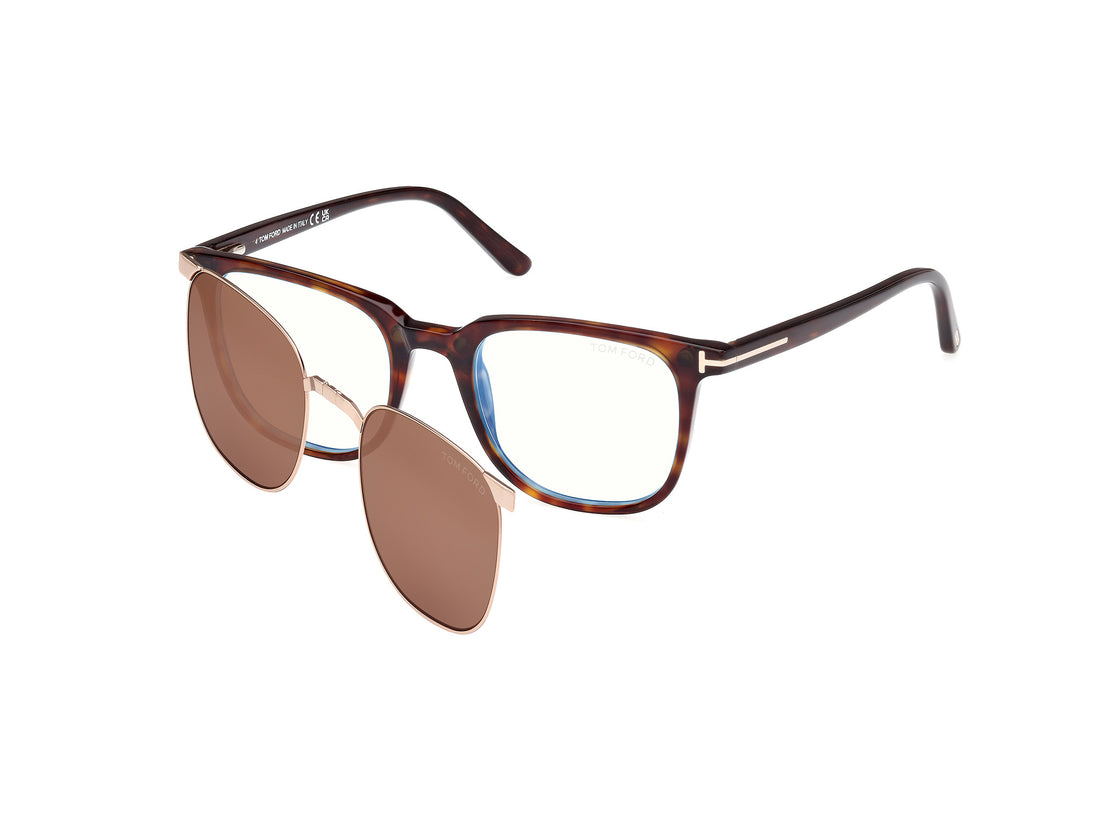 Óculos graduados tom ford ft5916-b 052 havana square masculino tamanho 50mm - Vista principal