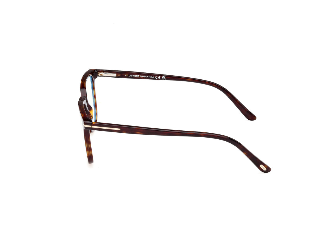 Óculos graduados tom ford ft5916-b 052 havana square masculino tamanho 50mm - Vista de detalhe