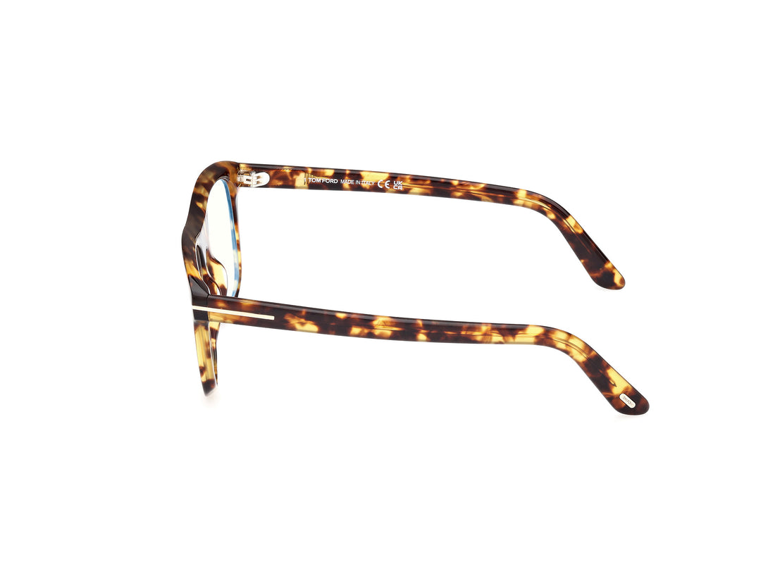 Óculos graduados tom ford ft5939-b 053 havana square masculino tamanho 52mm - Vista de detalhe