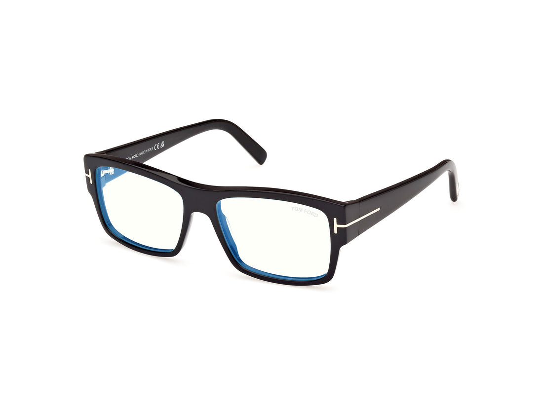 Prescription glasses tom ford ft5941-b 001 negro rectangular masculino size 55mm - Main view