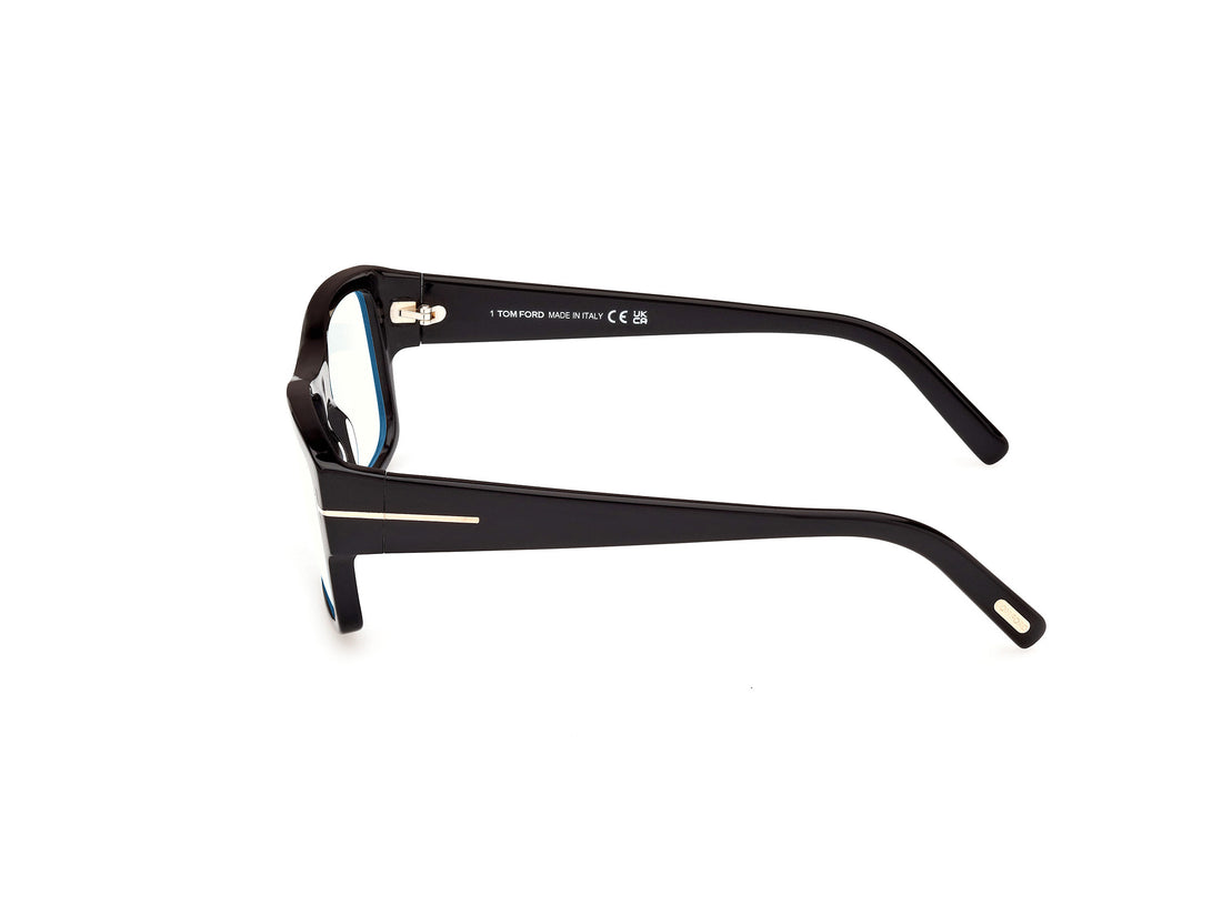Prescription glasses tom ford ft5941-b 001 negro rectangular masculino size 55mm - Detailed view
