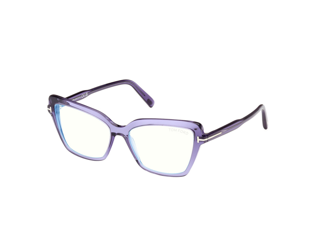 Óculos graduados tom ford ft5948-b 081 morado cat eye femenino tamanho 55mm - Vista principal