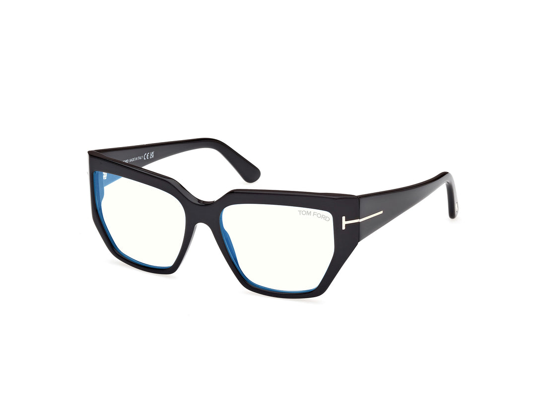 Prescription glasses tom ford ft5951-b 001 negro square femenino size 54mm - Main view