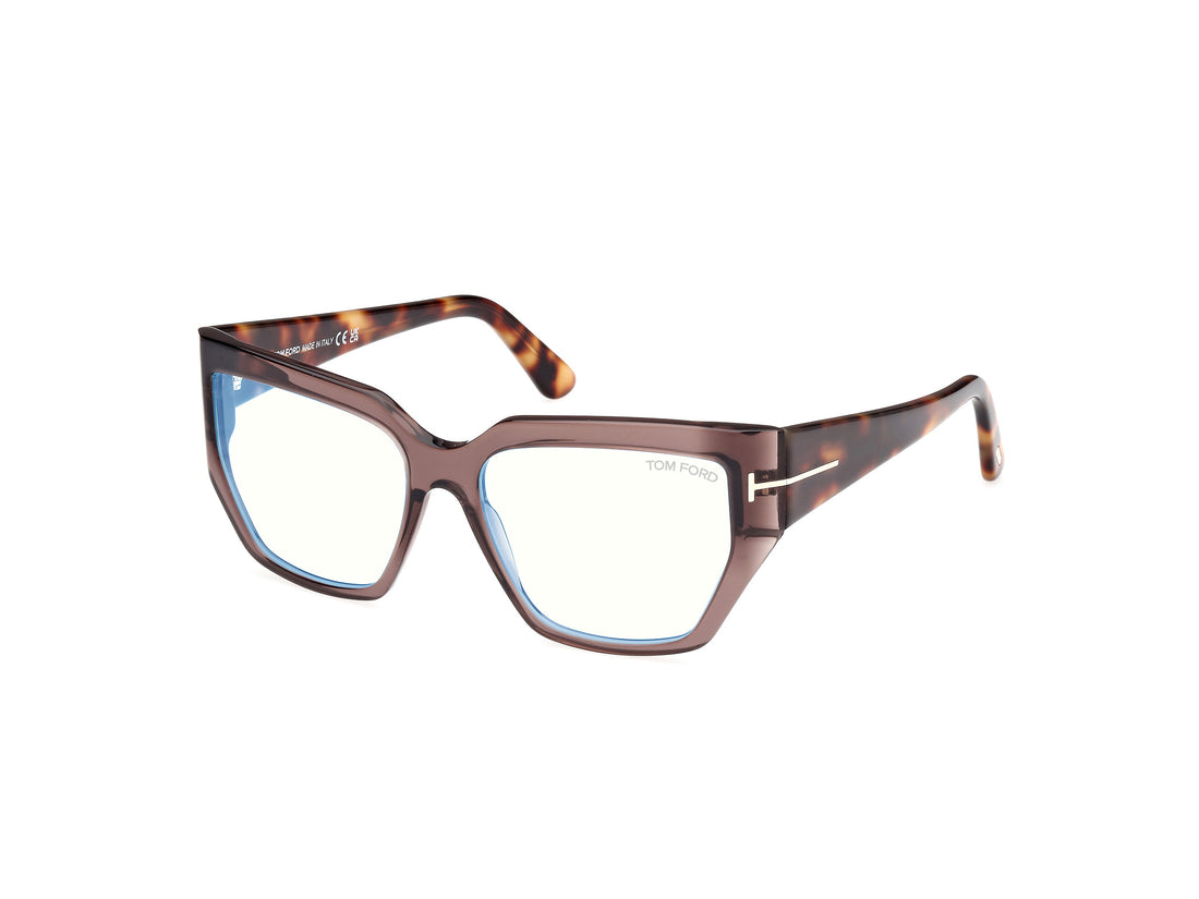 Óculos graduados tom ford ft5951-b 048 marron square femenino tamanho 54mm - Vista principal