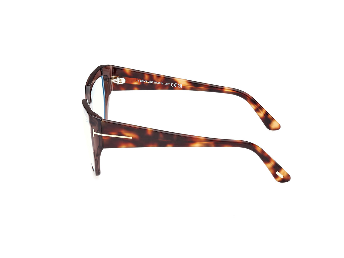 Óculos graduados tom ford ft5951-b 048 marron square femenino tamanho 54mm - Vista de detalhe