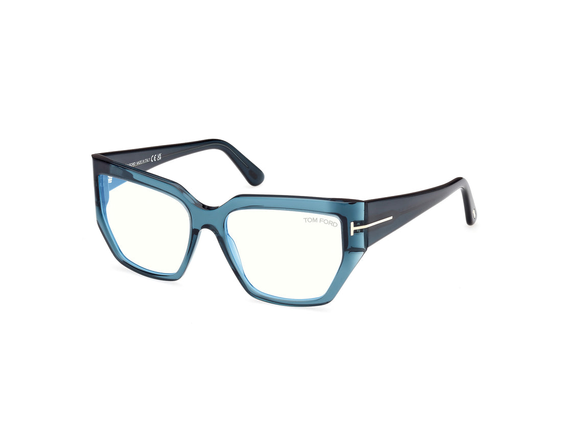 Prescription glasses tom ford ft5951-b 092 azul square femenino size 54mm - Main view
