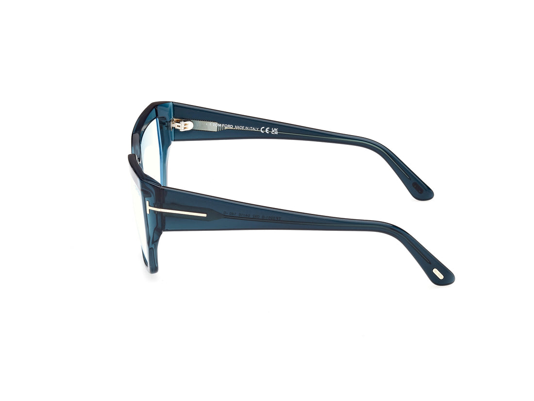 Prescription glasses tom ford ft5951-b 092 azul square femenino size 54mm - Detailed view