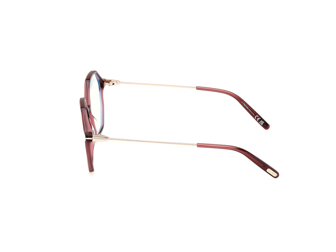 Óculos graduados tom ford ft5952-b 069 burdeos geometric femenino tamanho 54mm - Vista de detalhe