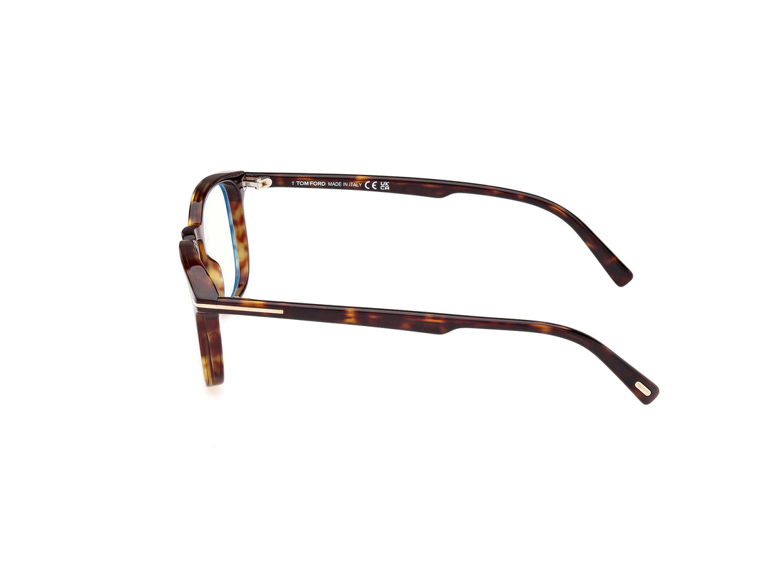 Óculos graduados tom ford ft5960-b 052 havana square masculino tamanho 52mm - Vista de detalhe