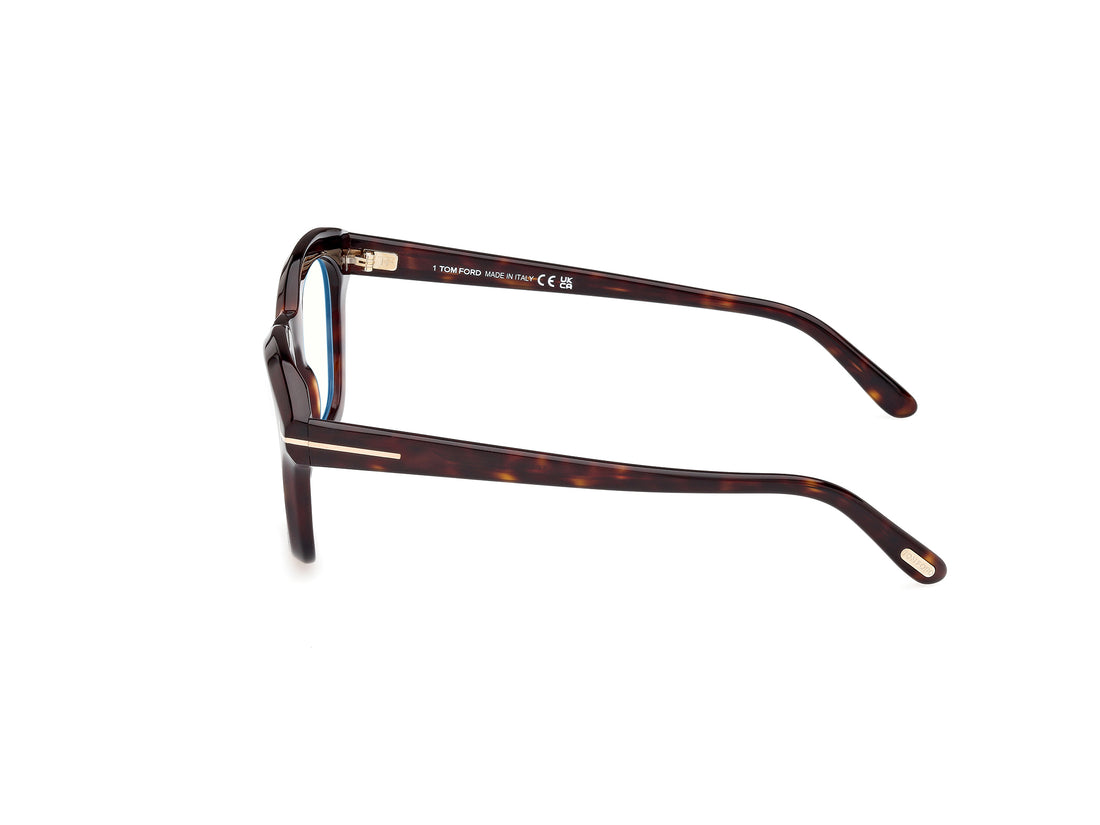 Óculos graduados tom ford ft5961-b 052 havana square masculino tamanho 49mm - Vista de detalhe