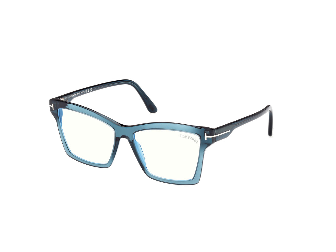 Óculos graduados tom ford ft5964-b 092 azul square femenino tamanho 54mm - Vista principal
