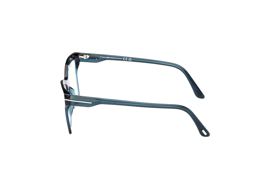 Óculos graduados tom ford ft5964-b 092 azul square femenino tamanho 54mm - Vista de detalhe