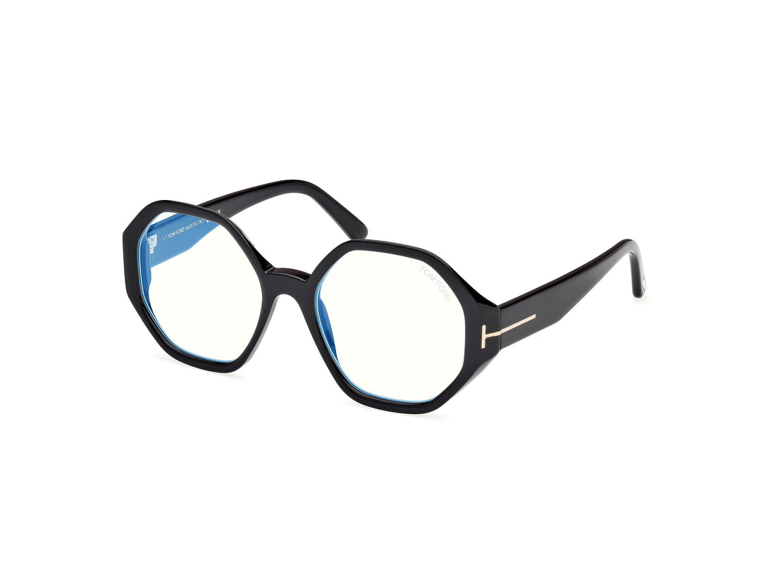 Prescription glasses tom ford ft5967-b 001 negro geometric femenino size 53mm - Main view