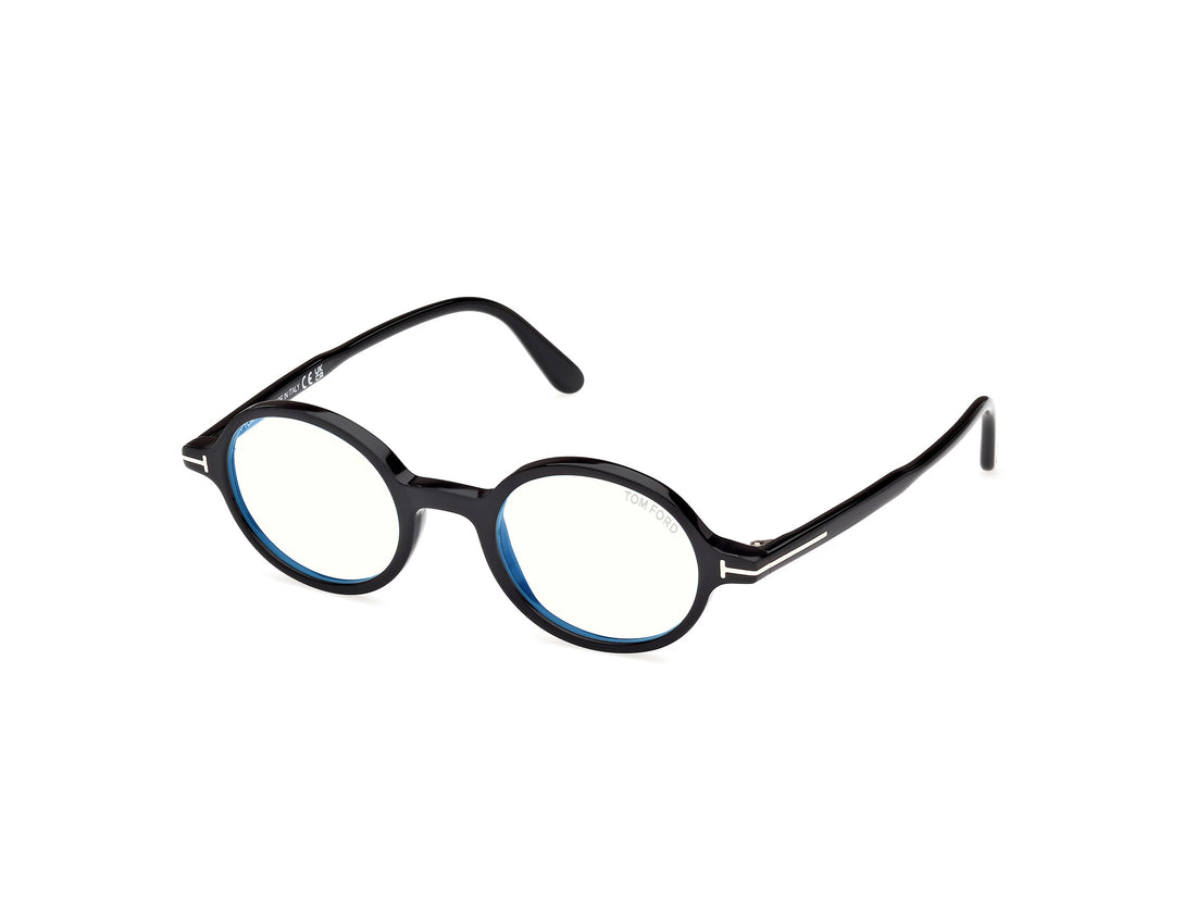 Prescription glasses tom ford ft5975-b 001 negro round unisex size 46mm - Main view