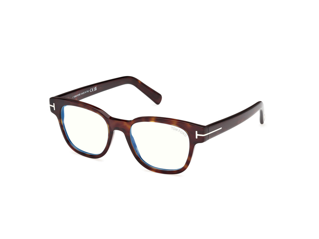Prescription glasses tom ford ft5977-b 052 havana square unisex size 50mm - Main view