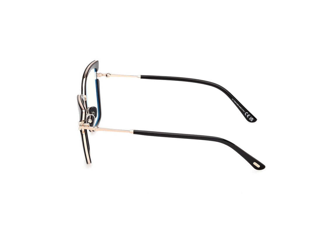 Óculos graduados tom ford ft5984-b 001 negro butterfly unisex tamanho 54mm - Vista de detalhe