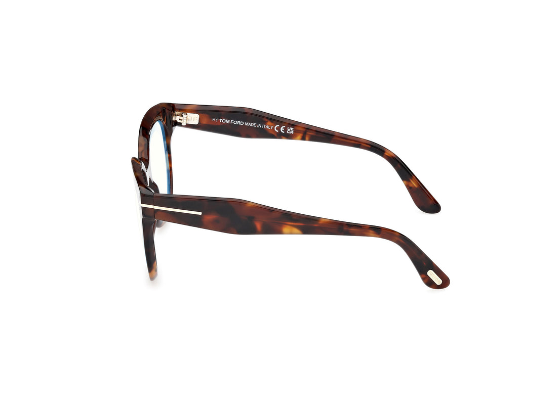 Occhiali da vista tom ford ft5987-b 052 havana butterfly femenino taglia 52mm - Vista dettagliata