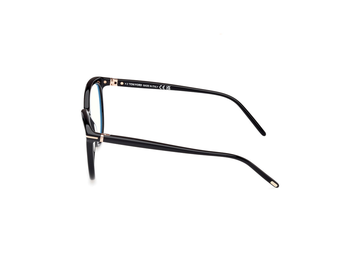 Occhiali da vista tom ford ft5990-b 001 negro round unisex taglia 55mm - Vista dettagliata