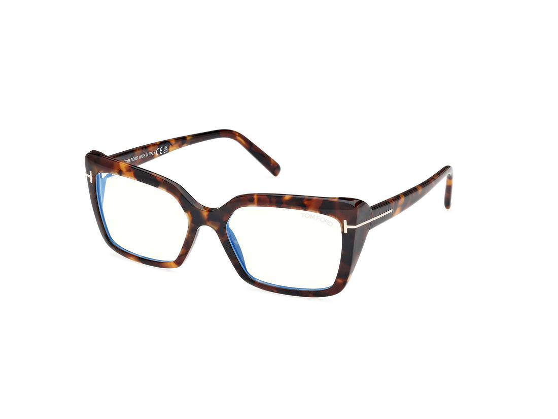 Óculos graduados tom ford ft5991-b 052 havana rectangular unisex tamanho 55mm - Vista principal