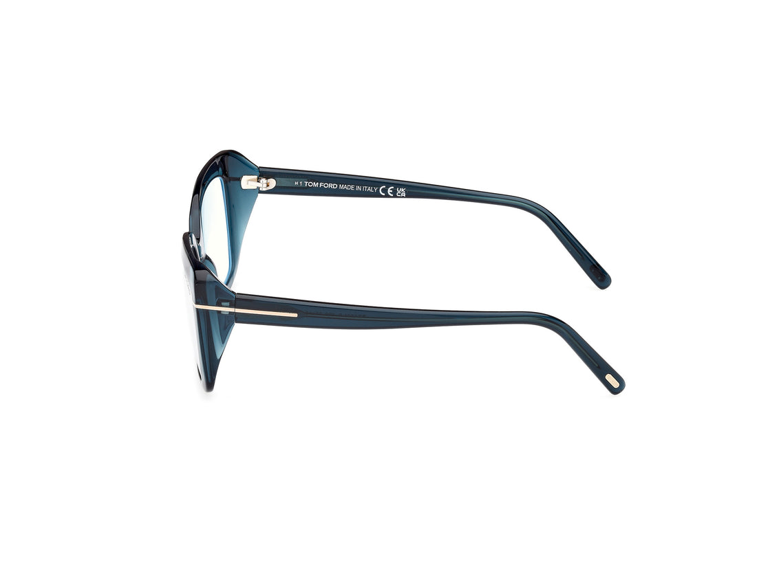 Prescription glasses tom ford ft5991-b 092 azul rectangular femenino size 55mm - Detailed view