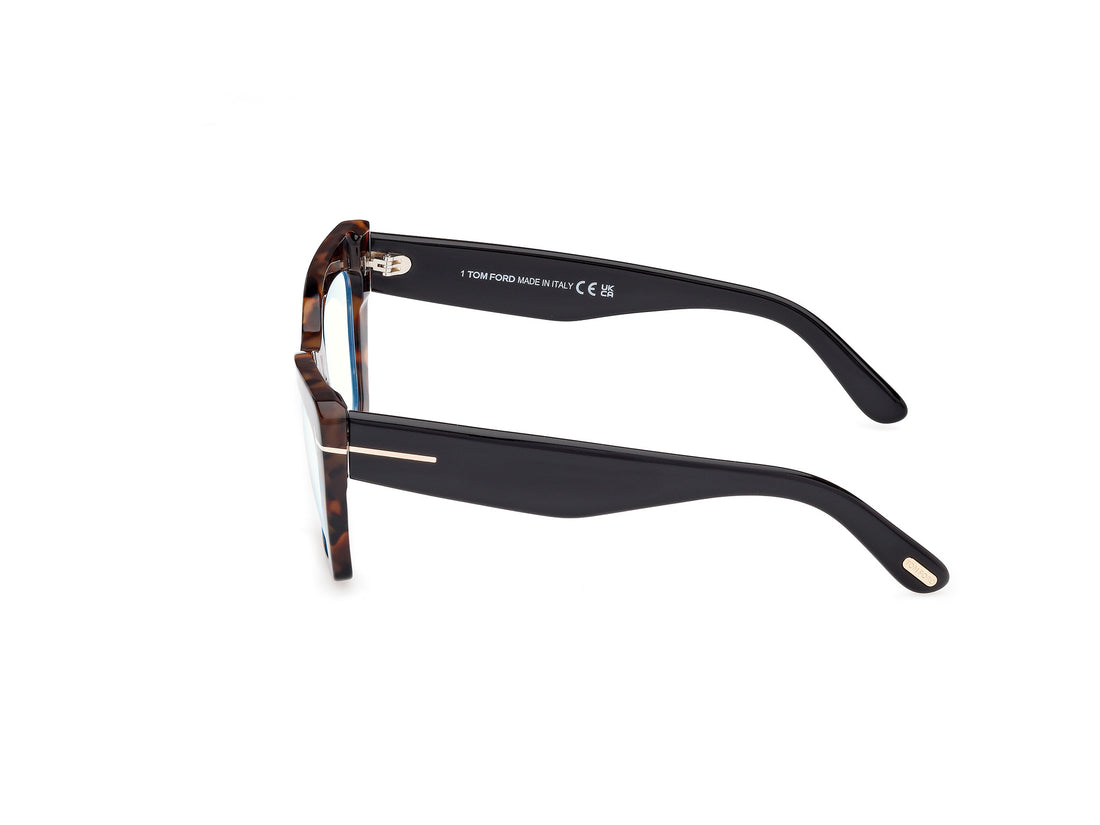 Óculos graduados tom ford ft6026-b 052 havana cat eye unisex tamanho 56mm - Vista de detalhe