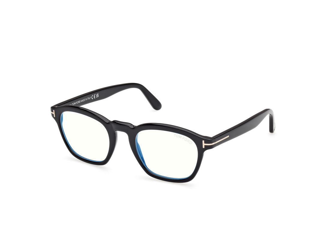 Óculos graduados tom ford ft6033-b 001 negro round masculino tamanho 51mm - Vista principal