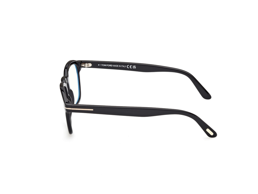 Óculos graduados tom ford ft6033-b 001 negro round masculino tamanho 51mm - Vista de detalhe