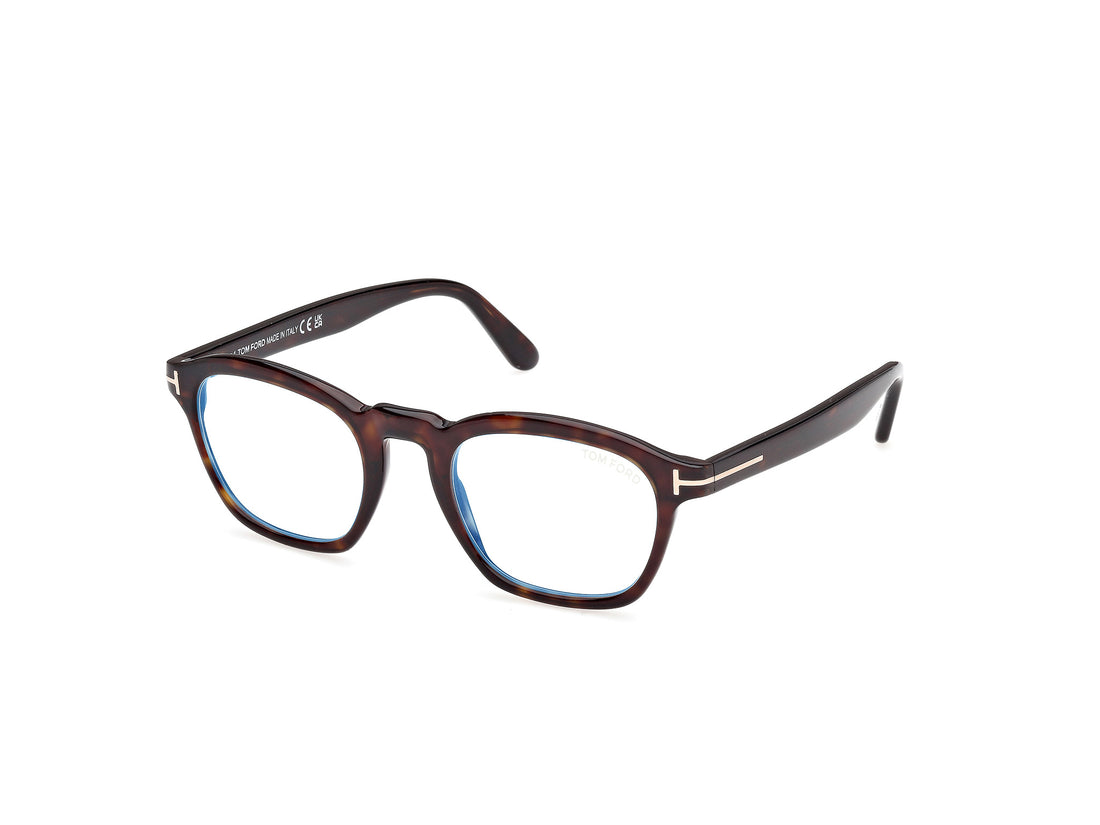 Óculos graduados tom ford ft6033-b 052 havana round masculino tamanho 51mm - Vista principal