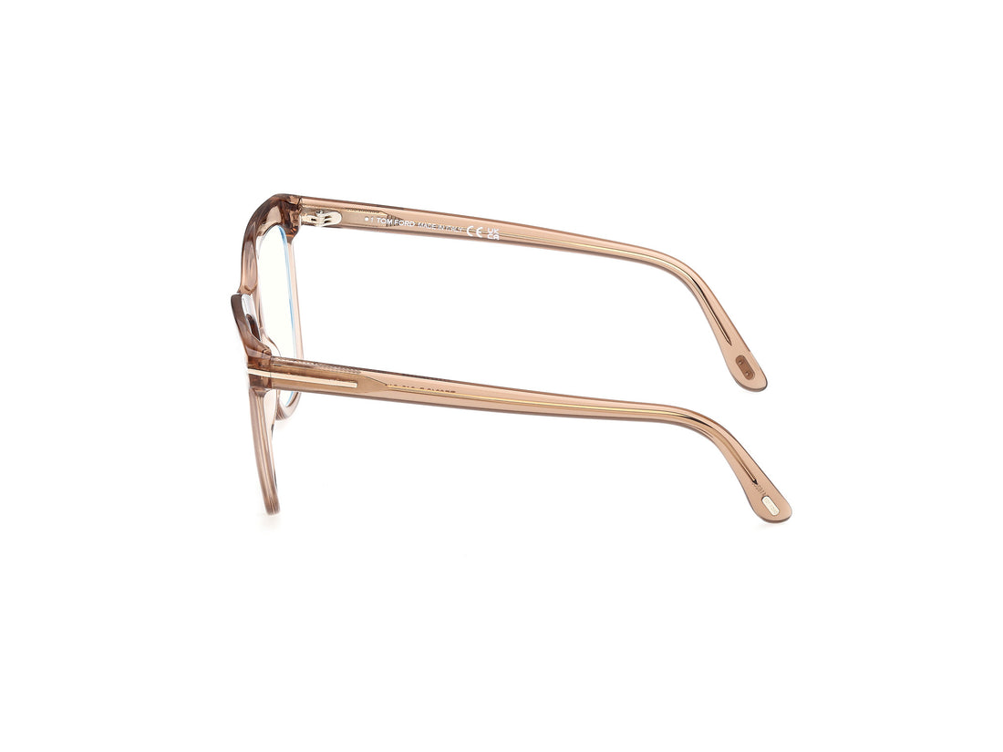 Óculos graduados tom ford ft6042-b 045 marron butterfly femenino tamanho 54mm - Vista de detalhe