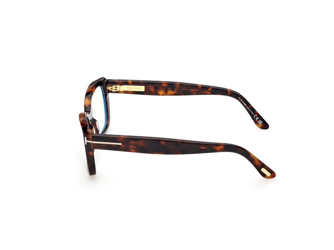 Lunettes de vue tom ford ft6046-b 052 havana rectangular femenino taille 55mm - Vue détaillée