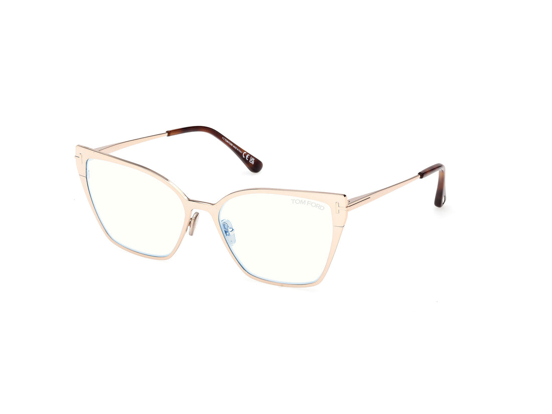 Óculos graduados tom ford ft6051-b 028 dorado butterfly femenino tamanho 56mm - Vista principal