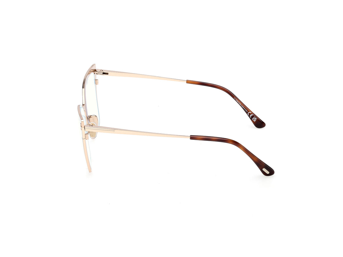 Óculos graduados tom ford ft6051-b 028 dorado butterfly femenino tamanho 56mm - Vista de detalhe