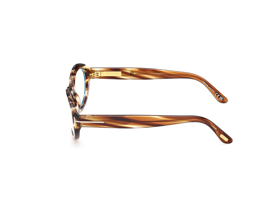 Gafas graduadas tom ford ft6067-b 055 havana oval femenino talla 54mm - Vista de detalle