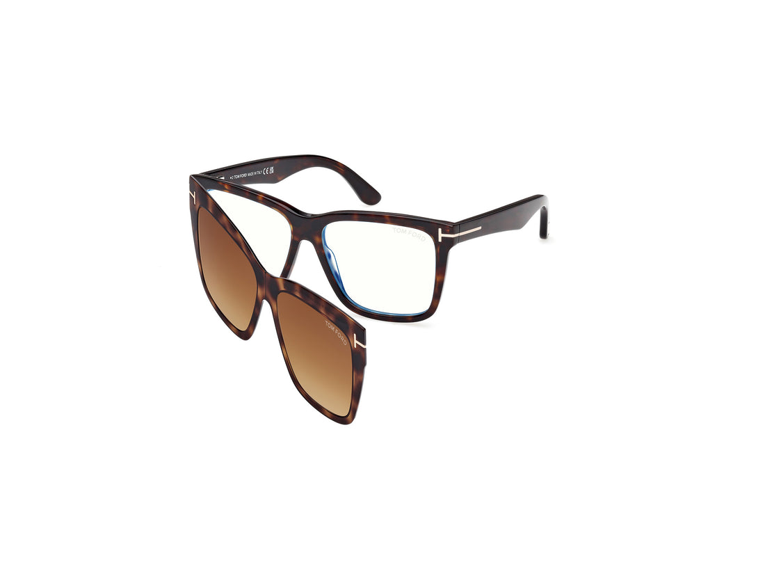 Lunettes de vue tom ford ft6069-b 052 havana square femenino taille 54mm - Vue principale