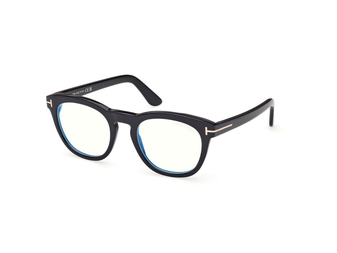 Óculos graduados tom ford ft6081-b 001 negro round masculino tamanho 51mm - Vista principal