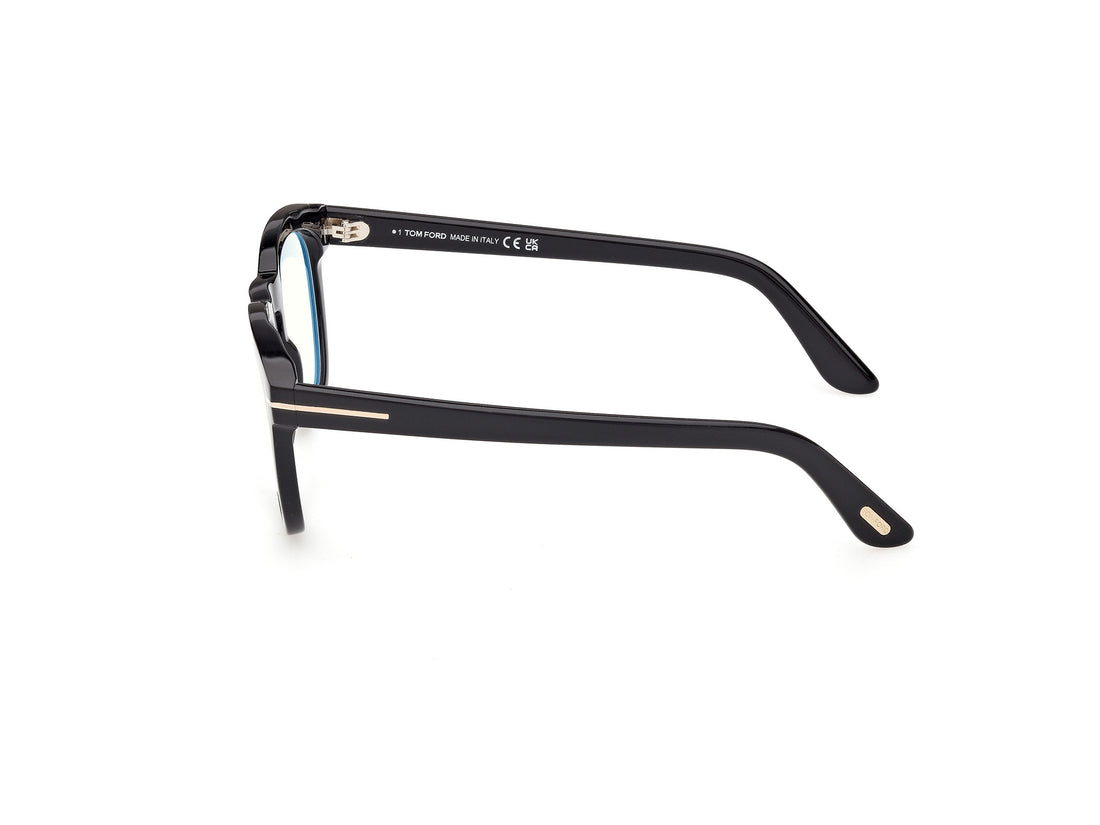 Óculos graduados tom ford ft6081-b 001 negro round masculino tamanho 51mm - Vista de detalhe