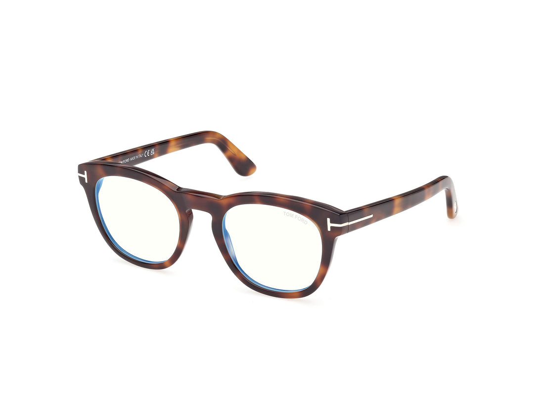 Occhiali da vista tom ford ft6081-b 053 havana round masculino taglia 51mm - Vista principale