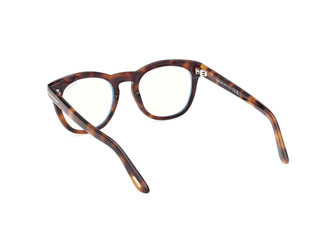 Occhiali da vista tom ford ft6081-b 053 havana round masculino taglia 51mm - Vista dettagliata