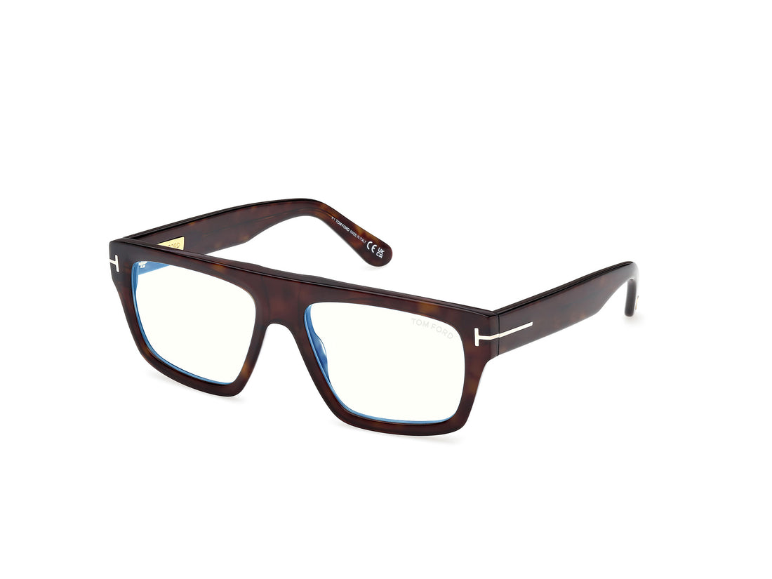 Óculos graduados tom ford ft6084-b 052 havana rectangular masculino tamanho 56mm - Vista principal