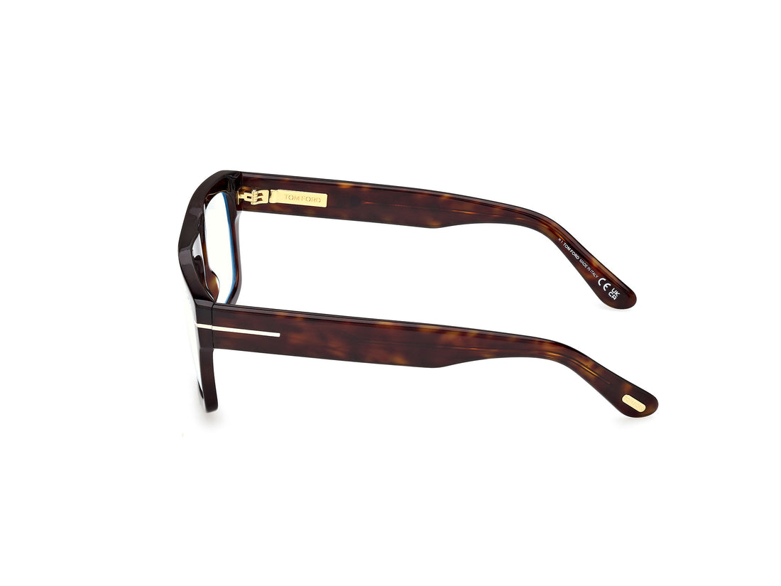 Óculos graduados tom ford ft6084-b 052 havana rectangular masculino tamanho 56mm - Vista de detalhe