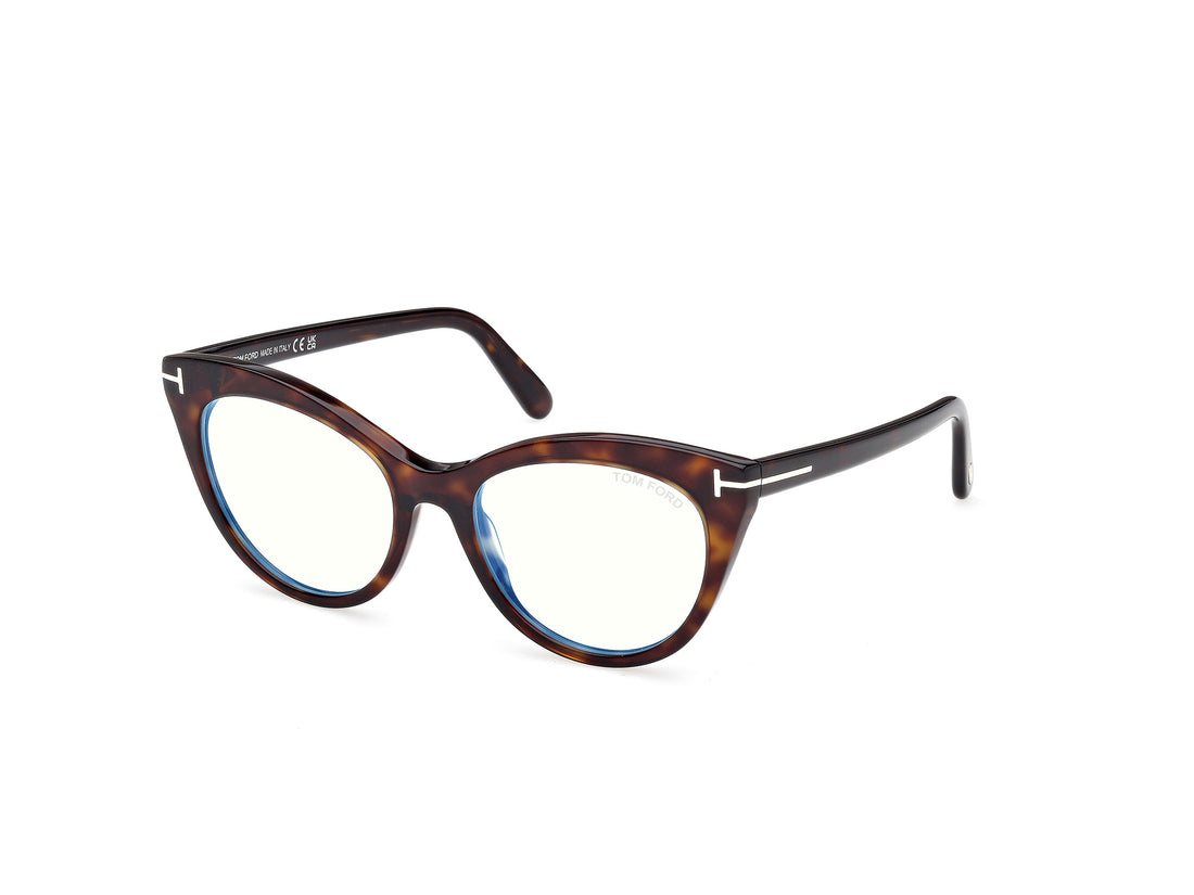 Óculos graduados tom ford ft6091-b 052 havana cat eye femenino tamanho 53mm - Vista principal