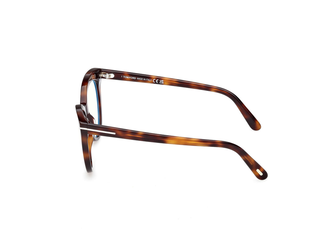 Prescription glasses tom ford ft6091-b 053 havana cat eye femenino size 53mm - Detailed view