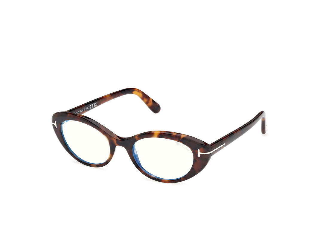 Óculos graduados tom ford ft6092-b 052 havana oval femenino tamanho 50mm - Vista principal
