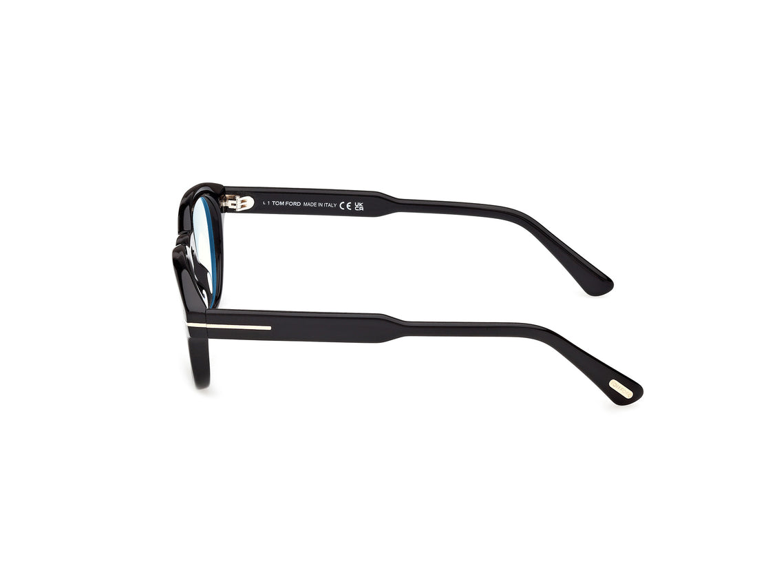 Gafas graduadas tom ford ft6121-b 001 negro round masculino talla 47mm - Vista de detalle