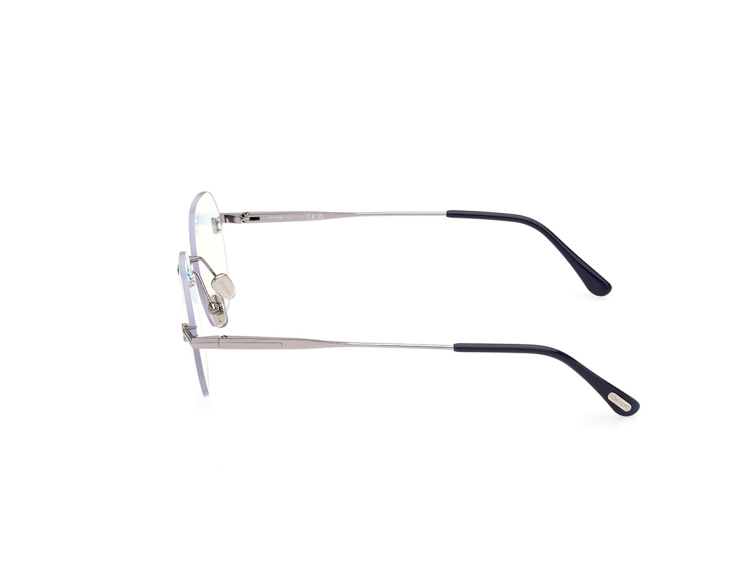 Lunettes de vue tom ford ft6126-b 014 plateado geometric masculino taille 52mm - Vue détaillée