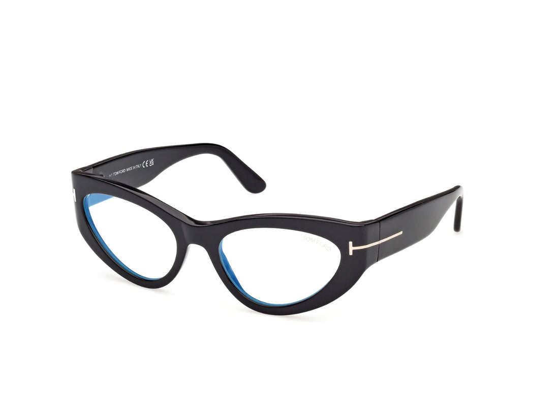 Lunettes de vue tom ford ft6134-b 001 negro cat eye femenino taille 55mm - Vue principale